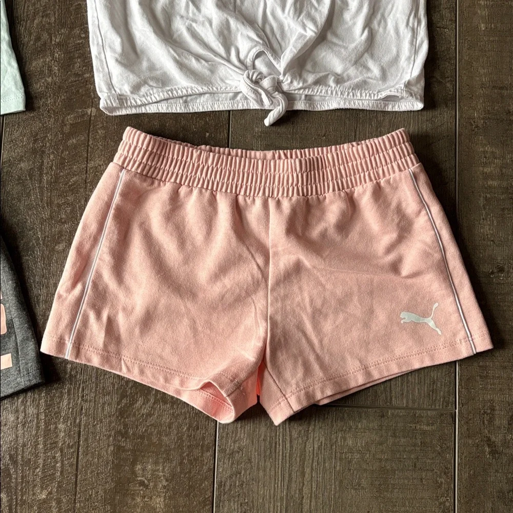 4pc Puma tops and shorts Mint, White, Gray, and Pink size 7/8 Mix & Match - Picture 12 of 15